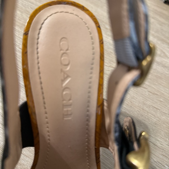 Coach Women's Black and Brown Sandals - Picture 3 of 6